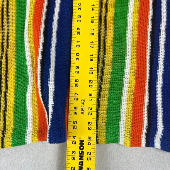 Lauren Ralph Lauren Cape Poncho Knit Womens S M Linen Cotton Striped Beach Color - Picture 4 of 7